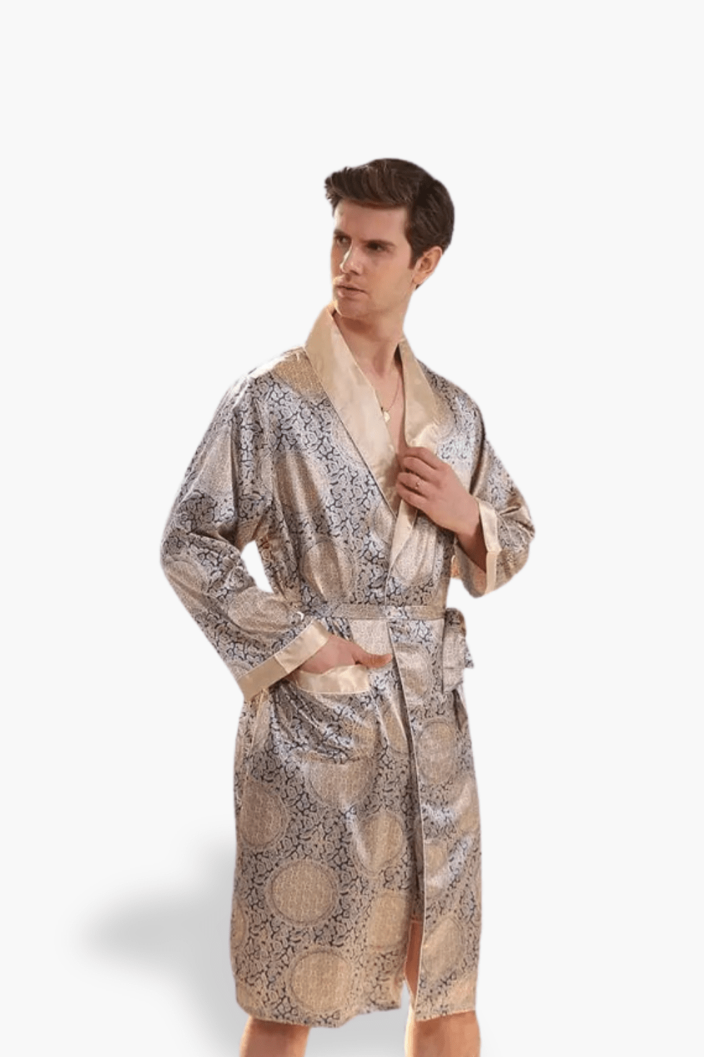 peignoir en soie homme