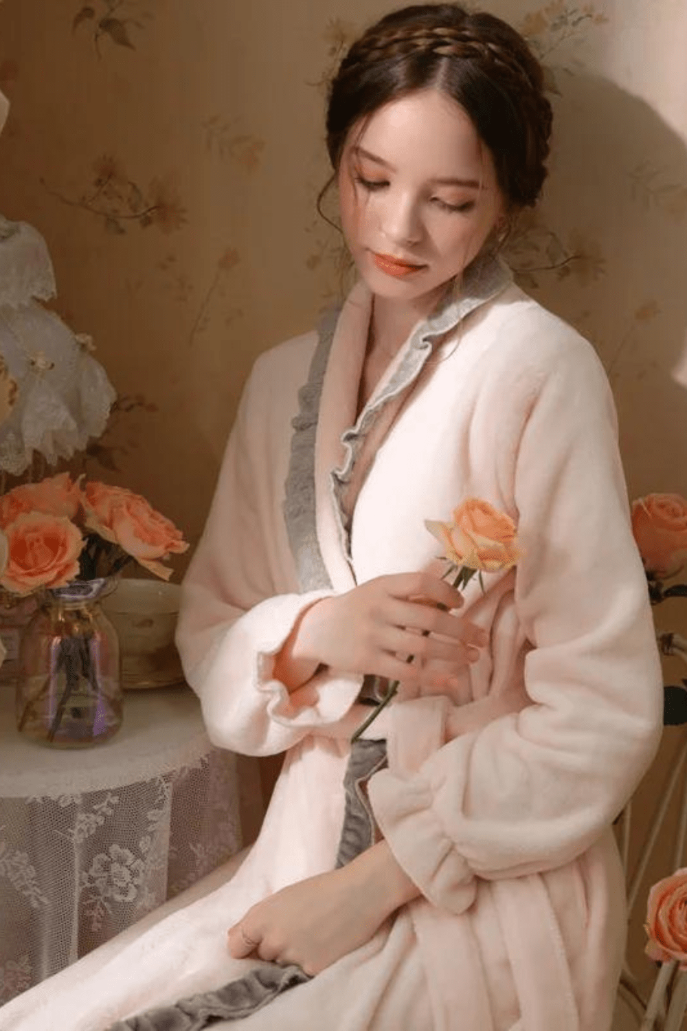 peignoir femme coton fin