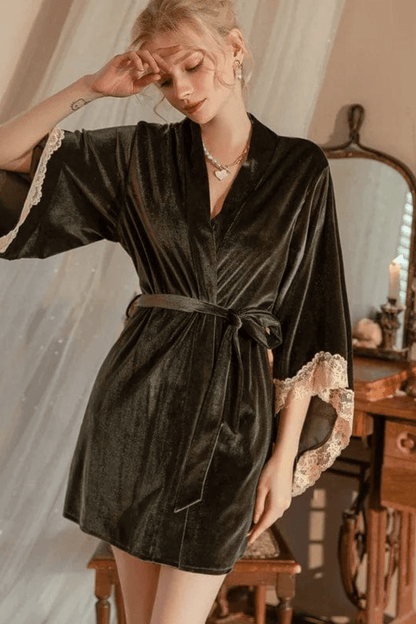 peignoir femme en velours