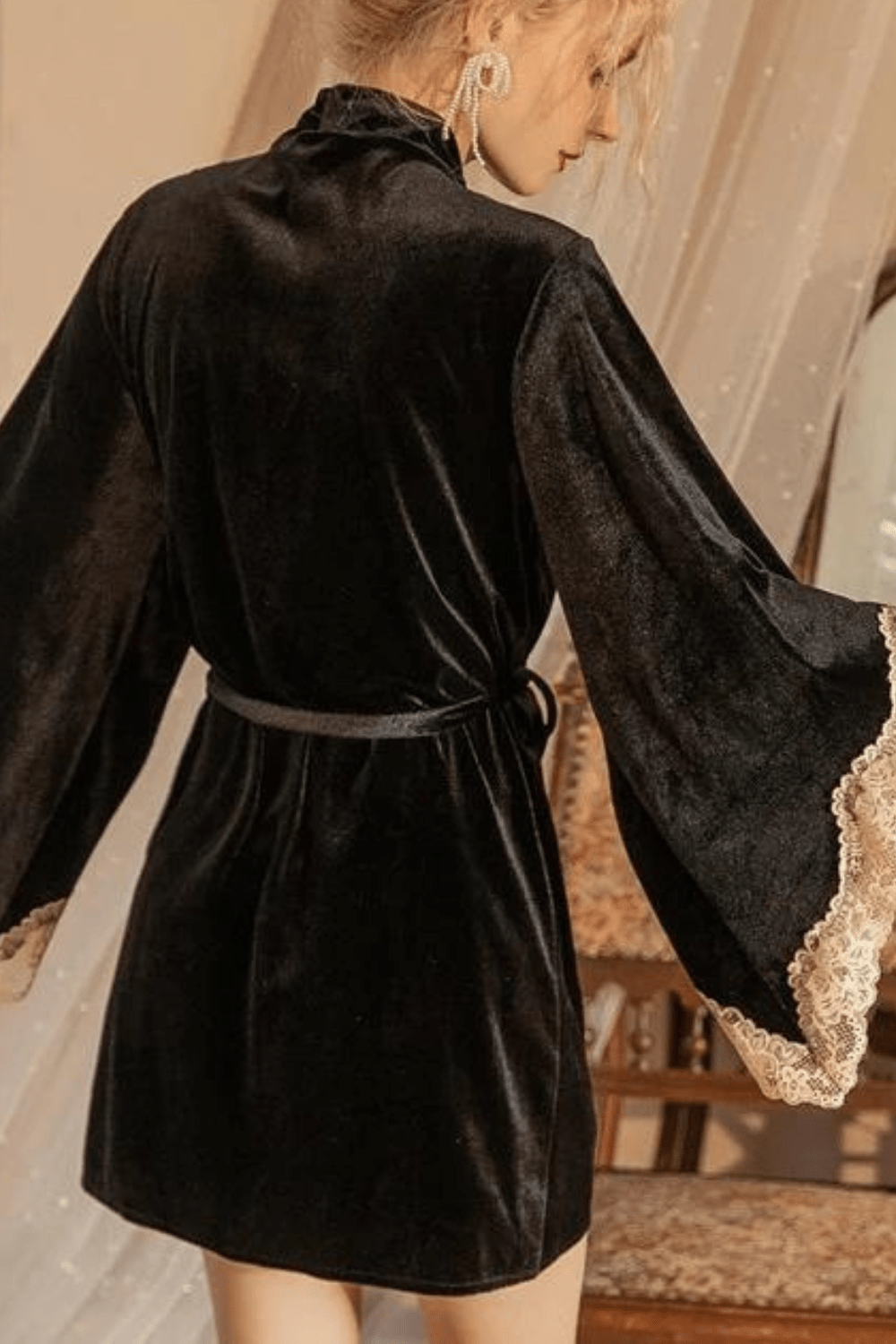 peignoir femme en velours