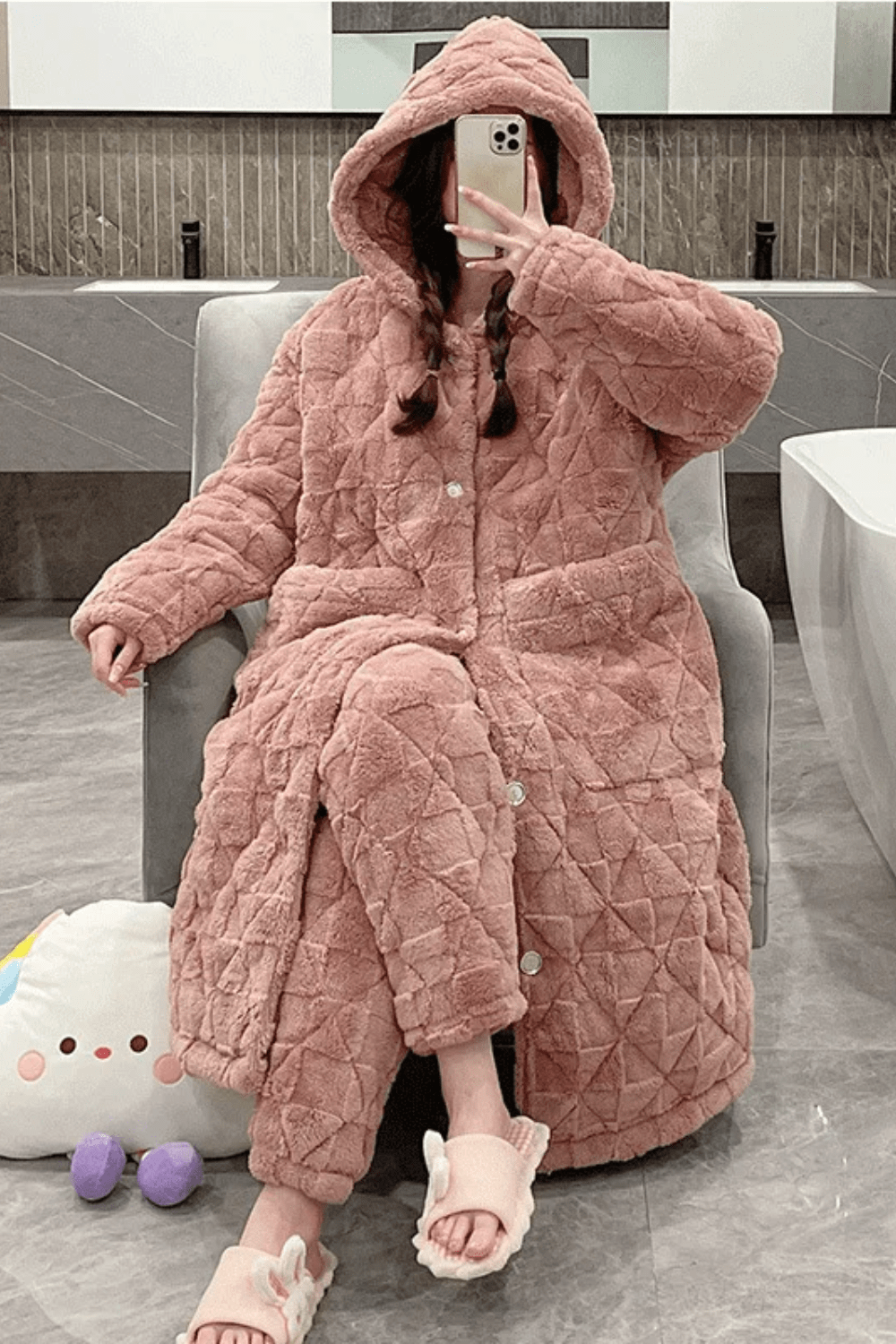 Peignoir Femme | Original Rose / 3XL