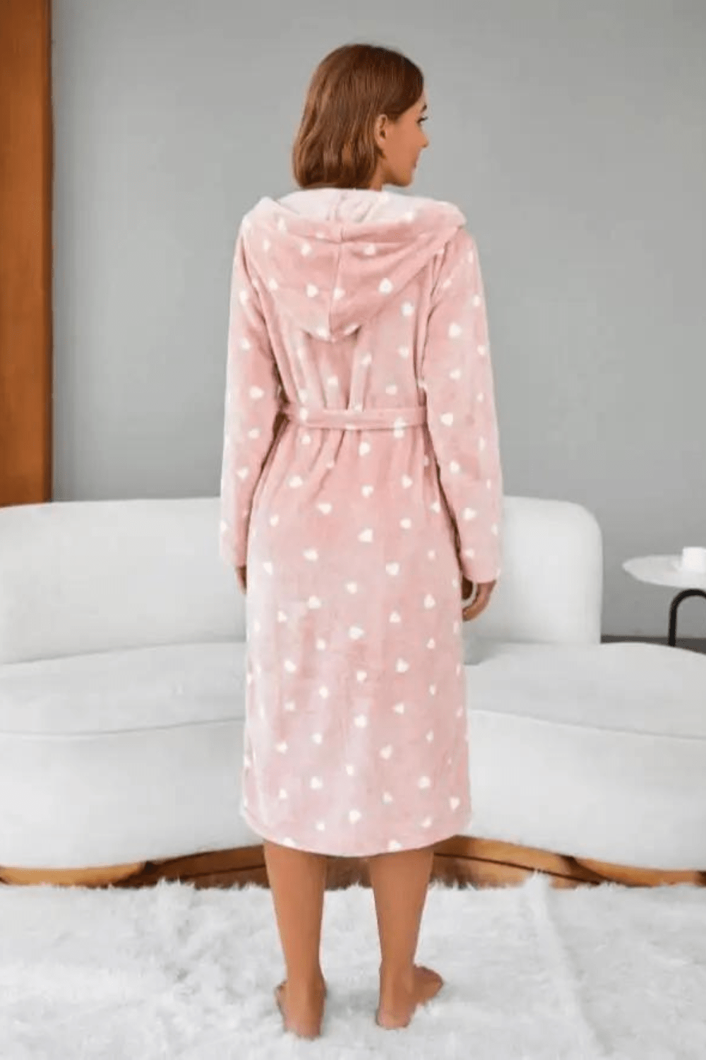 peignoir femme rose