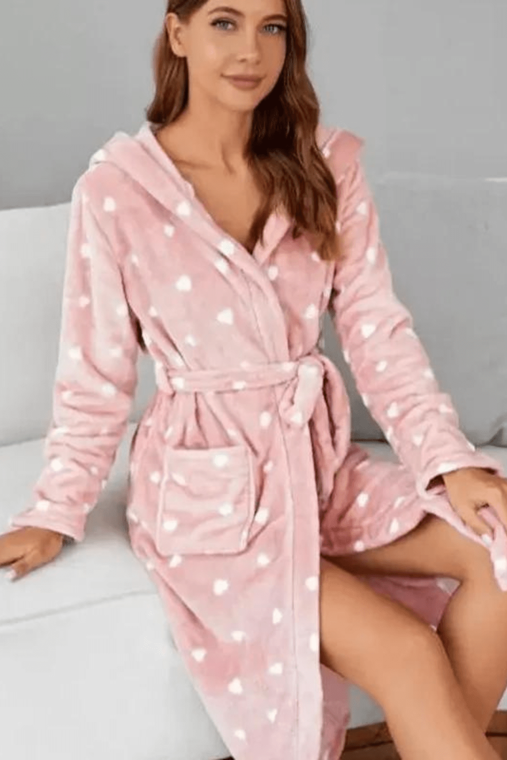 peignoir femme rose