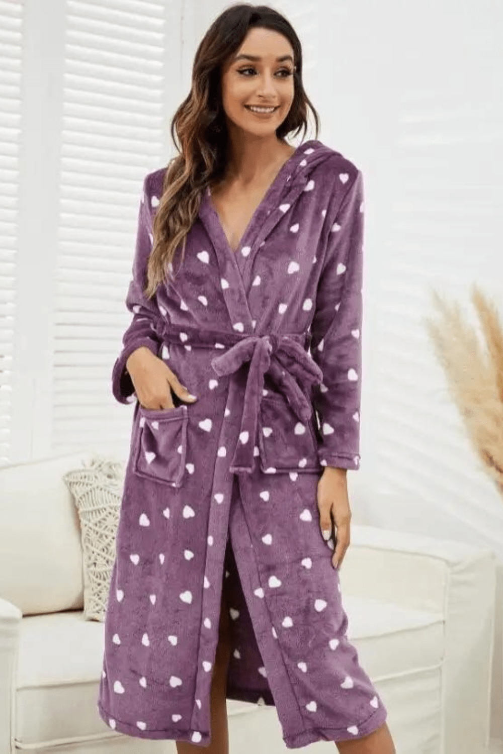 peignoir femme rose