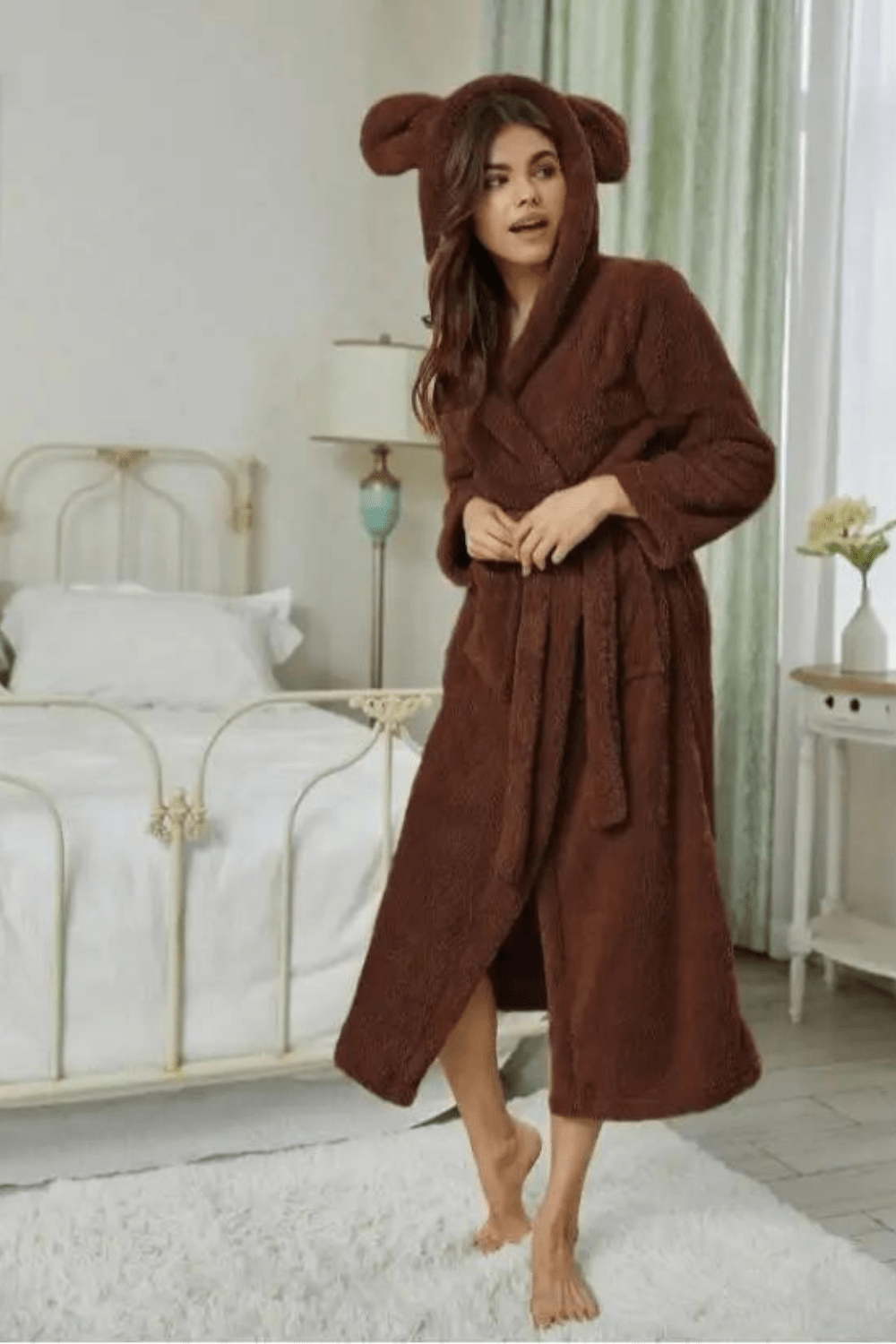 peignoir femme rouge