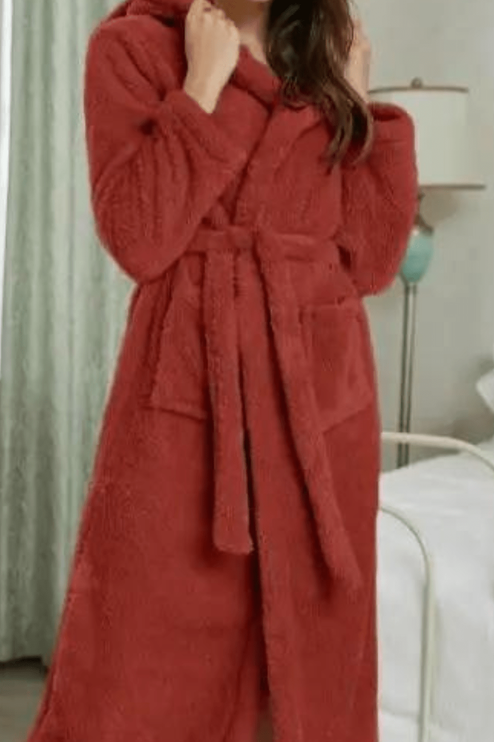 peignoir femme rouge