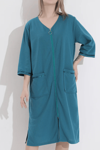 Peignoir | Fermeture Éclair Turquoise / 3XL