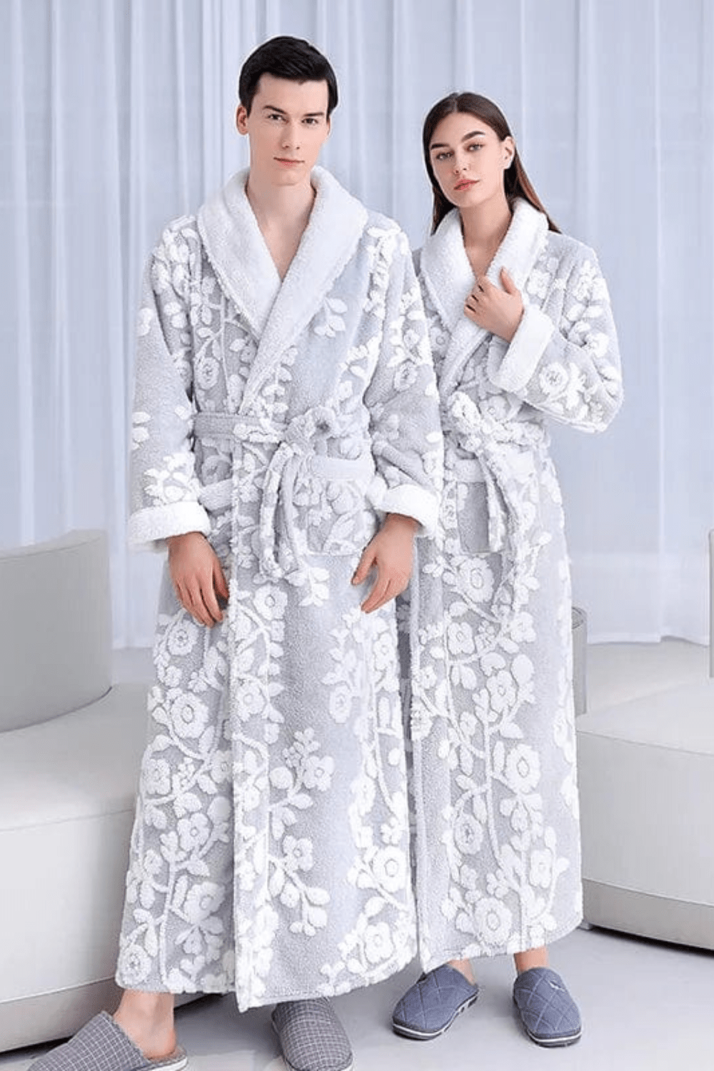 peignoir homme et femme