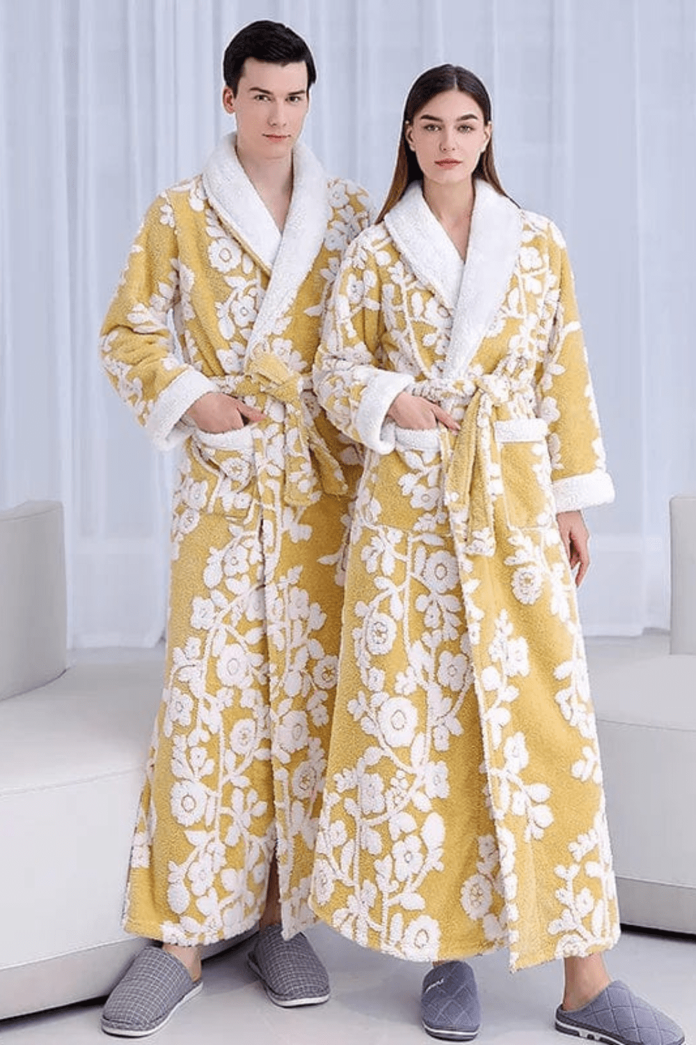 peignoir homme et femme