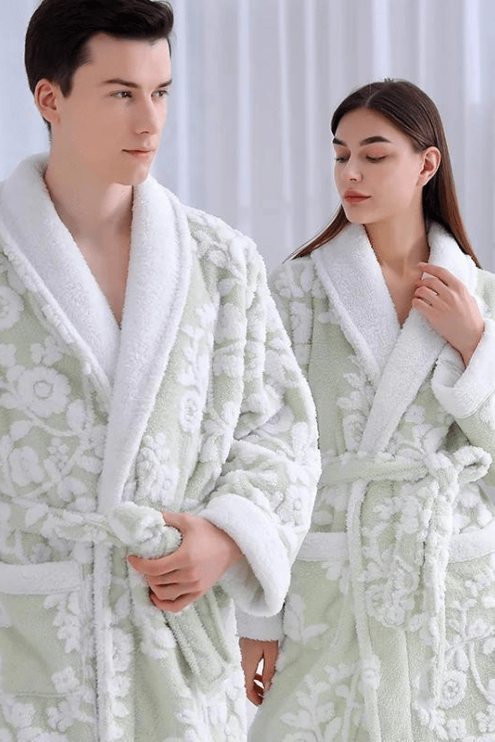 peignoir homme et femme