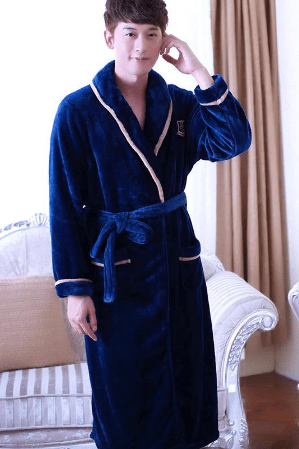 peignoir velours homme