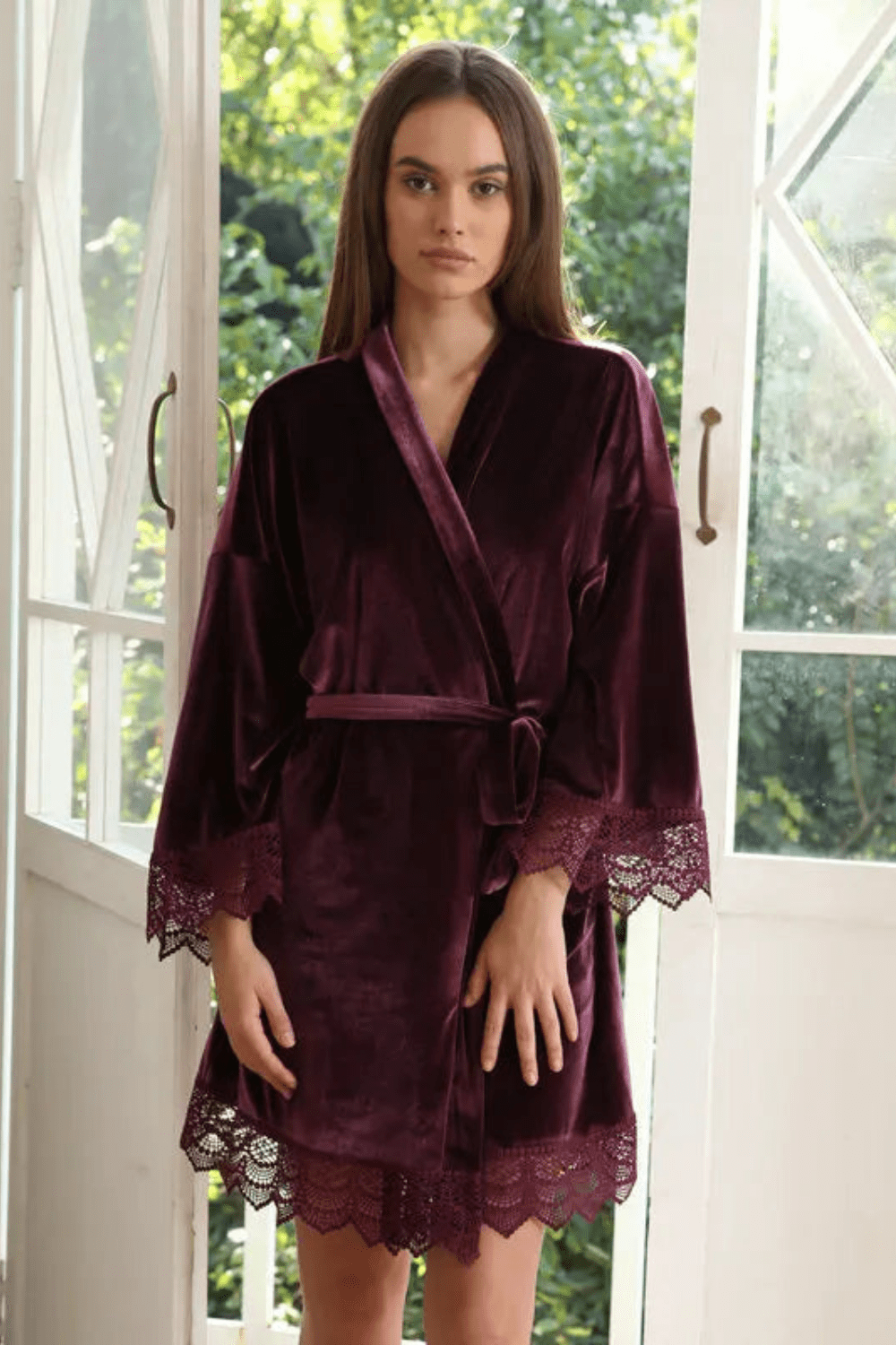 Peignoir | Velours Violet / M
